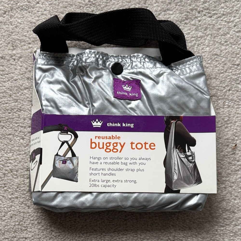 Silver Reusable Buggy stroller  Tote Bags (2)